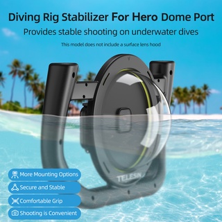 TELESIN T10 Diving Rig Stabilizer for Hero Dome Port โดมพอร์ตสำหรับ GoPro Hero 10/9 กันน้ำ