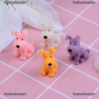 [THF] ตุ๊กตาสุนัขน่ารัก ขนาดเล็ก สําหรับตกแต่งสวน บ้านตุ๊กตา diy 4 ชิ้น