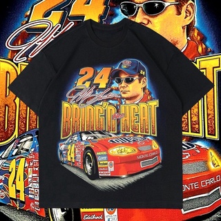 เสื้อยืดสีขาวเสื้อยืด ลาย JEFF GORDON สไตล์วินเทจ | เสื้อยืด ลาย Nascar RAP | เสื้อแข่งรถ ขนาดใหญ่S-4XL