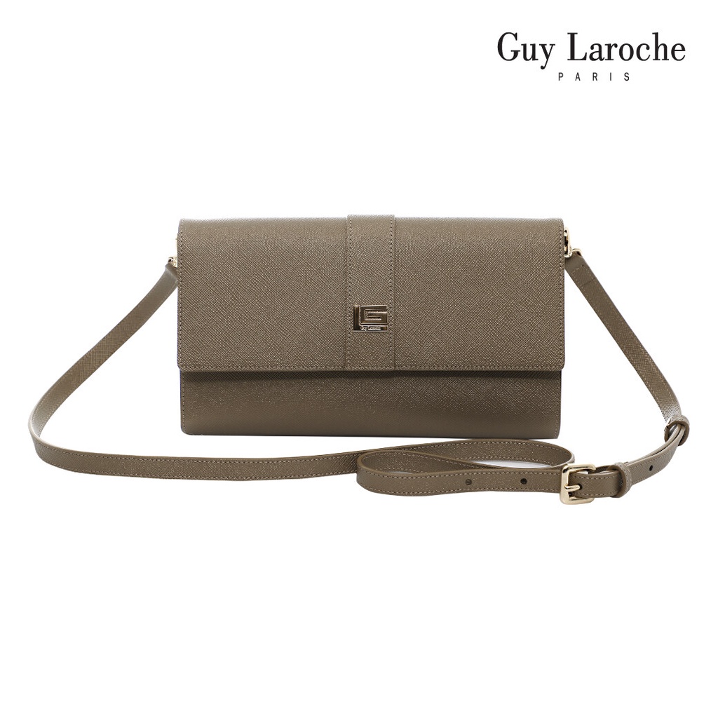 Guy Laroche กระเป๋าสะพายสตรี รุ่น CLASSIC III - AGH0112_BR ( หนังอัดลาย )