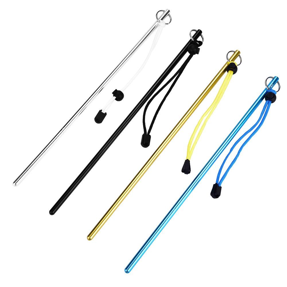 FLAMEER Professional Scuba Diving Pointer Underwater Pointer Stick Noice Maker Measurement With Spring Lanyard Clip 
