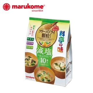 MARUKOME FD KARYU GENEN RYOTEI NO AJI ASSORT 10S มิโซะสำเร็จรูปฟรีซดรายแบบเม็ดหยาบ รวมรส สูตรลดเค็ม 25%