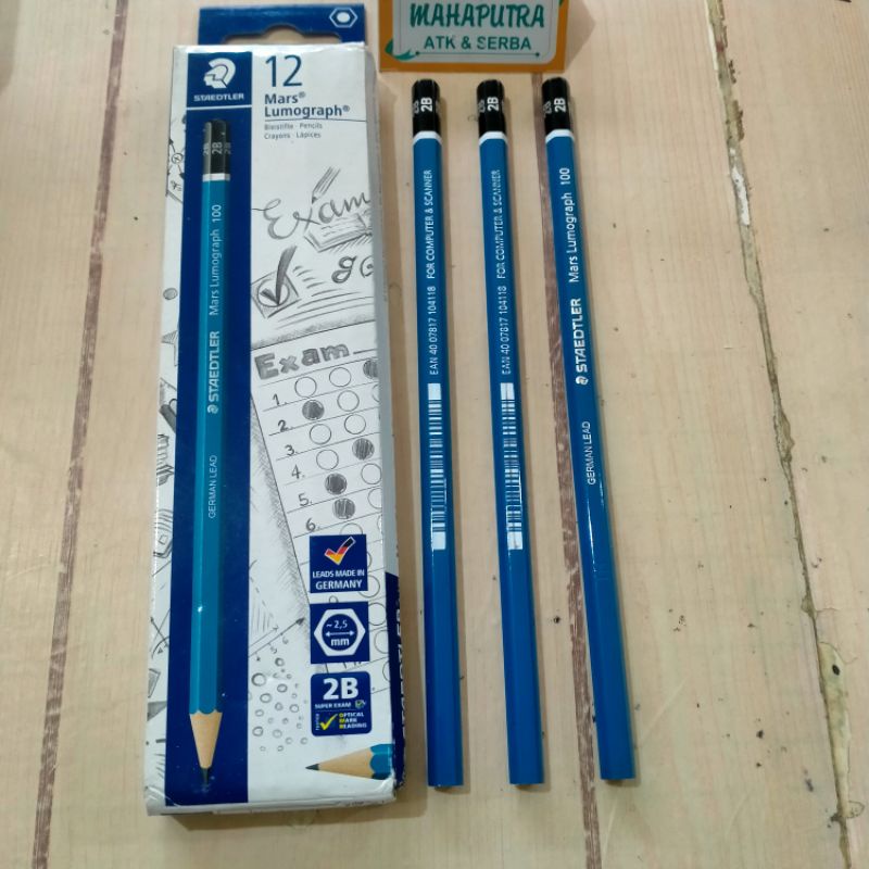 1 ชิ้น STAEDLER 2B PENCIL ORIGINAL WHOLESALE 2B EXAM PENCIL