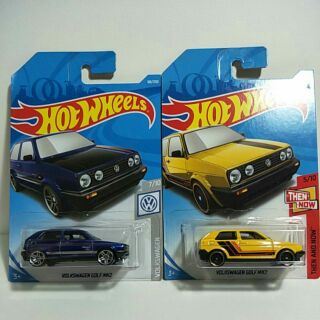 รถเหล็ก Hot wheels VOLKSWAGEN GOLF MK2 เหลือง (Ib1001#033) น้ำเงิน(ib026)