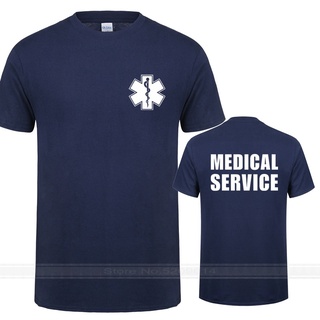 Gildan เสื้อยืดแขนสั้นลําลอง ผ้าฝ้าย 100% พิมพ์ลาย EMT Paramedic Emergency Medical Services สําหรับผู้ชาย