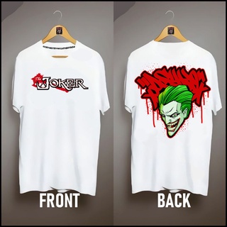 เสื้อยืดสีขาวผู้หญิง - 2022.JOKER ชุดสตรีทแวร์ผ้าฝ้ายพิมพ์กราฟิก Tshirt พิมพ์ Unisex แฟชั่นสีขาวดํา