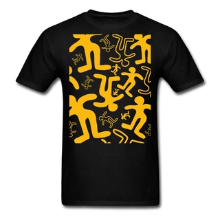 เสื้อยืดคอกลม แขนสั้น ผ้าฝ้ายแท้ พิมพ์ลาย Keith haring haring Behavioral Art แฟชั่นฤดูร้อน สําหรับผู้ชาย และผู้หญิง