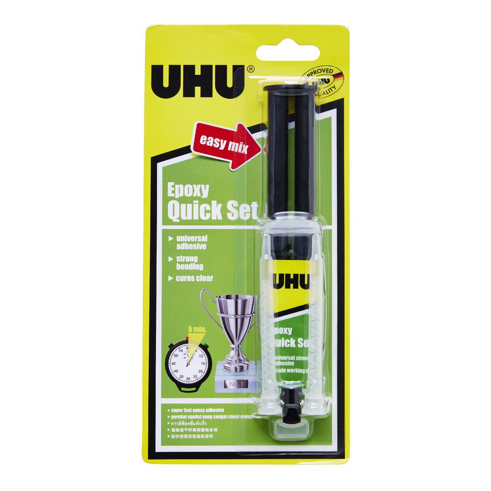 UHUกาวอีพ็อกซี่ แห้งเร็วพิเศษ ทนทานต่อการรับน้ำหนัก Epoxy แบบหลอด