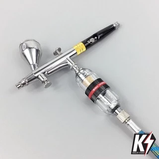 Agile กรองลมดักไอน้ำแอร์บรัช 1/8" แบบหลอดแก้ว AG01 สำหรับ Airbrush ดูดความชื้น เหมาะกับปั๊มลมขนาดเล็ก