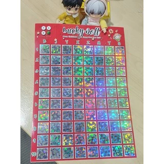 สติ๊กเกอร์ตัวขูด ทำบัตรขูด ฉลากลุ้นรางวัล ซ่อนตัวเลข 10 ดวง/ชุด