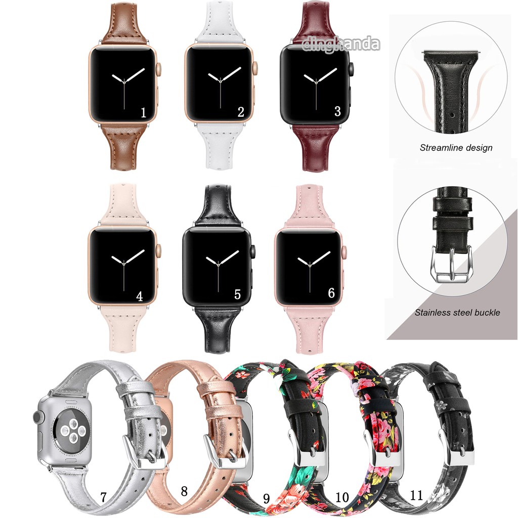 สายนาฬิกาข้อมือหนัง สําหรับ Apple Watch Series 8 7 6 SE 1 2 3 4 5 38 มม. 42 มม. 40 มม. 44 มม. 41 มม. 45 มม. ultra 49 มม.