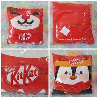 💟 ของพรีเมี่ยม Kitkat 💟 หมอนคิทแคท หมอนหนุน หมอนอิง หมอนพิง หมอน คิทแคท ลายเพนกวิน ลายกวางขนาด 14x14นิ้ว สำหรับนักสะสม