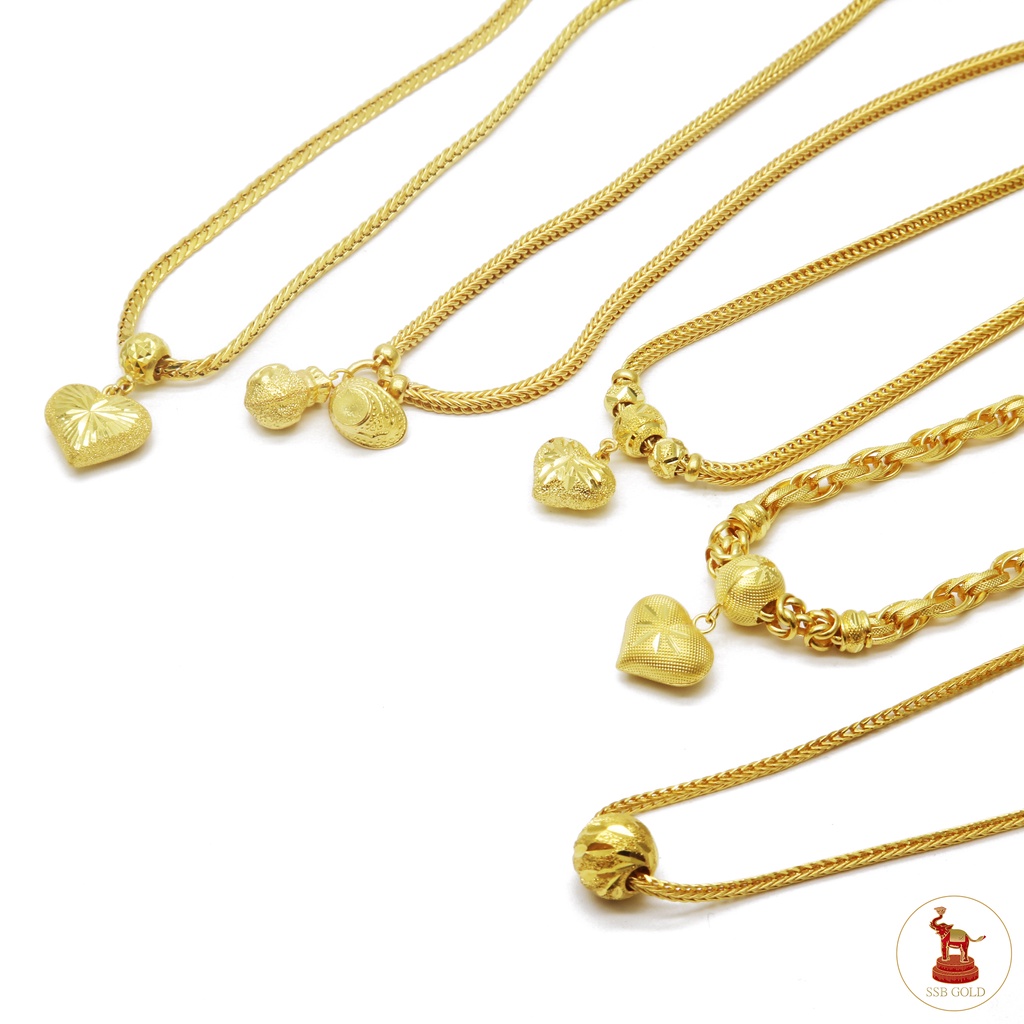 สร้อยคอทองพร้อมจี้ น้ำหนักทอง 1 บาท ทองแท้ 96.5% ขายได้ จำนำได้ มีใบรับประกันทอง [ผ่อน0%บัตรเครดิต]