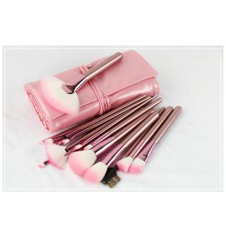 Rose Pink Makeup Brush Set (22pcs) แปรงแต่งหน้า 22ชิ้น