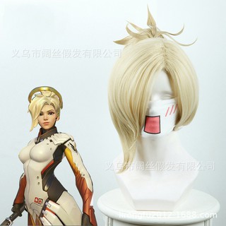 วิกผมคอสเพลย์อะนิเมะ 419F Overwatch Angel Mercy สีเหลือง