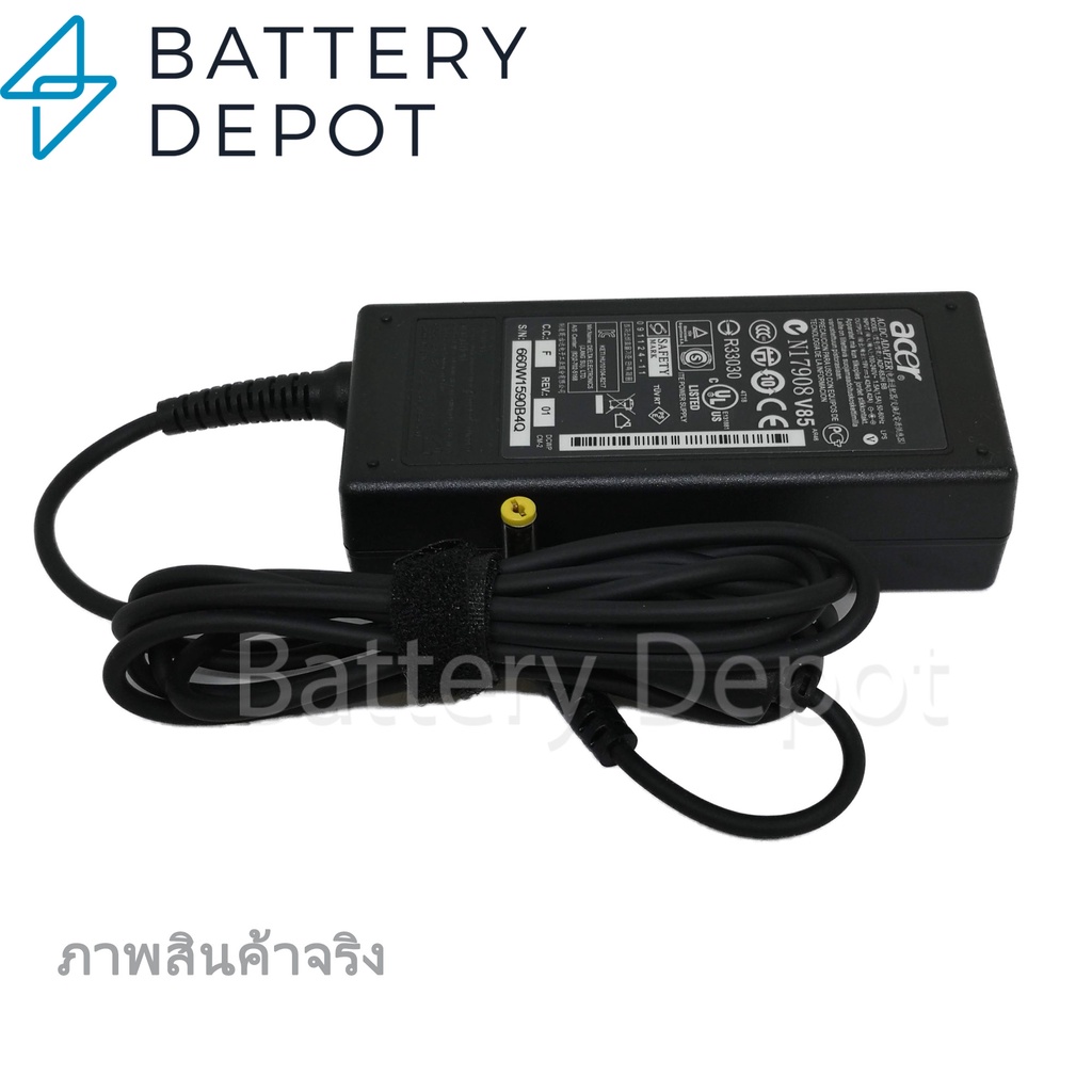 Acer Adapter ของแท้ TravelMate 4740 4740G 4740Z 4750 5542 5740 5742 5742Z 5744 5744Z 5760 5760Z 65w 5.5 สายชาร์จ Acer