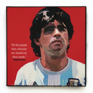 Diego Maradona #1 ดิเอโก้ มาราโดน่า อาร์เจนติน่า ตำนาน รูปภาพ​ติด​ผนัง​ pop art ฟุตบอล​ กรอบรูป​​ ของขวัญ​​ แต่งบ้าน