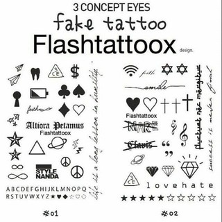 แทททู Flashtattoox minimal tattoo กันน้ำ