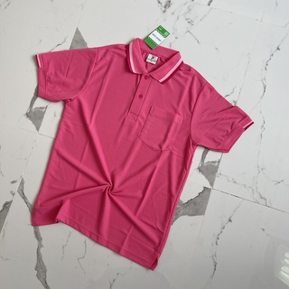 เสื้อโปโล สีชมพู คอคลีปชมพูเข้ม เสื้อโปโล เนื้อผ้านุ่ม ๆ สวมใส่สบาย ๆ เหมาะกับสภาพอากาศในประเทศไทย