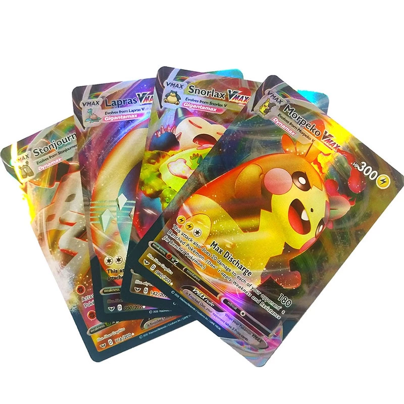 การ์ดโปเกมอน 100 VMAX GX TAG TEAM Trainer Energy Holographic เล่นไพ่กล่องโปเกมอน thumbnail 4