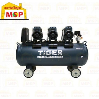 ปั๊มลมไร้น้ำมัน Oil Free TIGER รุ่น JAGUAR-120 120ลิตร มอเตอร์1390W.x3 220V.