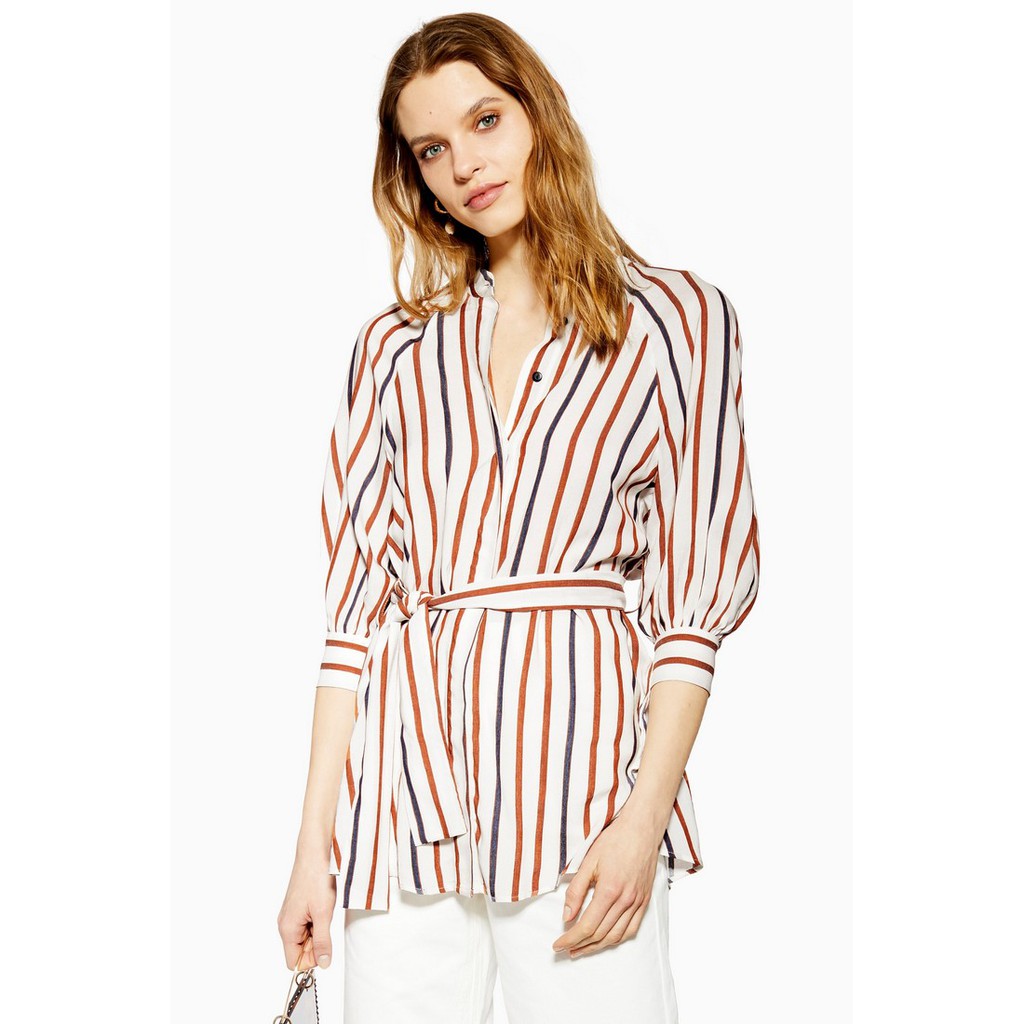 TOPSHOP เสื้อเชิ้ต Stripe Tie รุ่น 13M24QMUL หลากสี