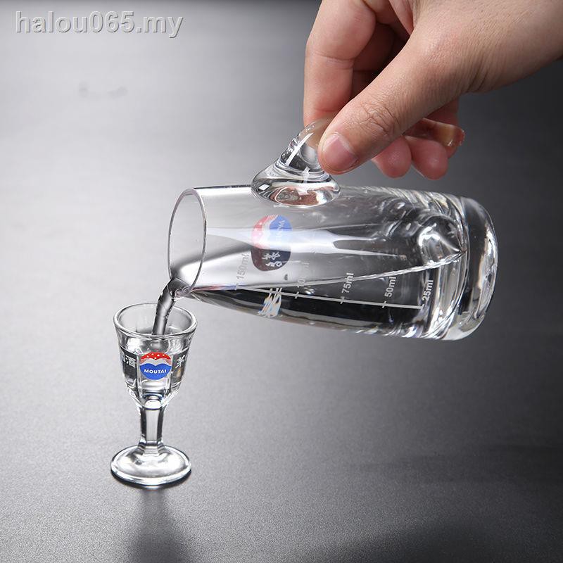 ✴Moutai แก้วไวน์ขนาดเล็ก ชุดไวน์ Moutai แก้วไวน์ขาว แก้ววิญญาณ แก้วคริสตัล ขวด 10 มล.