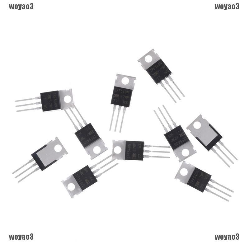 10 Pezzi MOSFET IRF540N – Canale N, 33A 100V, TO-220, Nuovi