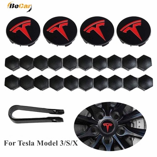 Tesla อุปกรณ์เสริม25/29cs Wheel Center Hub Cas For Tesla Model 3 S&amp;am;X Set Aero With 4 Center Ca Set 4 Inflating Valve