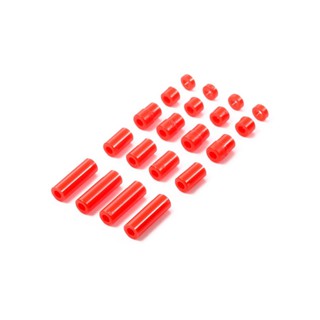 Tamiya 95400 Lightweight Plastic Spacer Set (12/6.7/6/3/1.5mm) (RED)