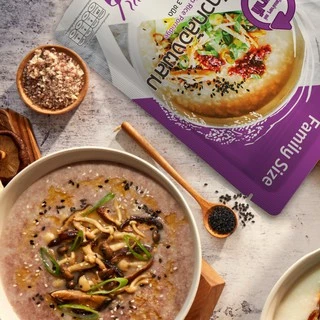 โจ๊กข้าวกล้องผสม 3ชนิด ข้าวกล้องหอมมะลิ ข้าวกล้องไรซ์เบอร์รี่ ข้าวกล้องหอมแดง บรรจุ 420ก.
