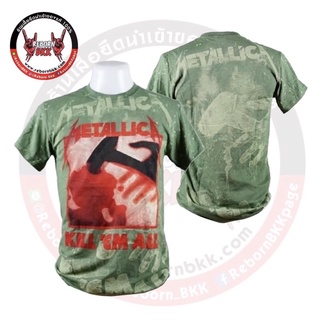 ผ้าฝ้าย 100%เสื้อวง METALLICA ลิขสิทธิ์แท้100%S-3XL