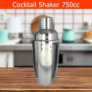 Cocktail Shaker แก้วเชค แก้วสแตนเลส สำหรับช่วยผสมเครื่องดื่ม กระบอก Shaker ขนาด 750 ซีซี (1อัน) /750cc (1 units)