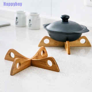 (Happybay) ถาดไม้ ถอดออกได้ สําหรับวางหม้อ หม้อ ห้องครัว