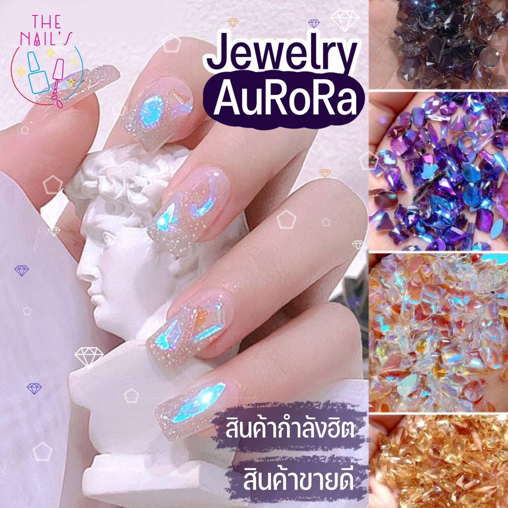 พร้อมส่ง อะไหล่ติดเล็บ อะไหล่เพชร ตกแต่งเล็บวิ้งๆ J259-J264