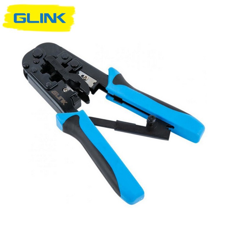 คีมเข้าหัวสายแลน (Crimping Tool) RJ-45 สายโทรศัพท์ RJ-11 หูฟังโทรศัพท์ RJ-12 Brand GLink