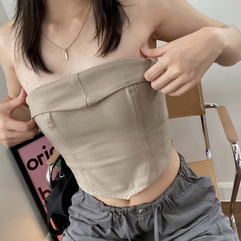 MELT.INMOMENTS Bonfire tube top เสื้อเกาะอก (ซื้อผ่าน Shopee Video ลด 30%)