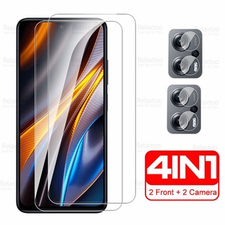 4in1 Camera Tempered Glass For Xiaomi Poco X4 GT Glass Screen Protector Pocco Little X4GT PocoX4GT 5G 2022 Protective Cover Film