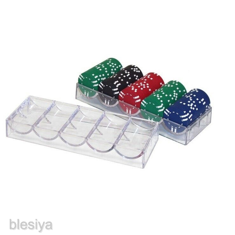 ถาดเก็บชิป 100 ชิป สําหรับเกมปาร์ตี้ 6 ชิ้น