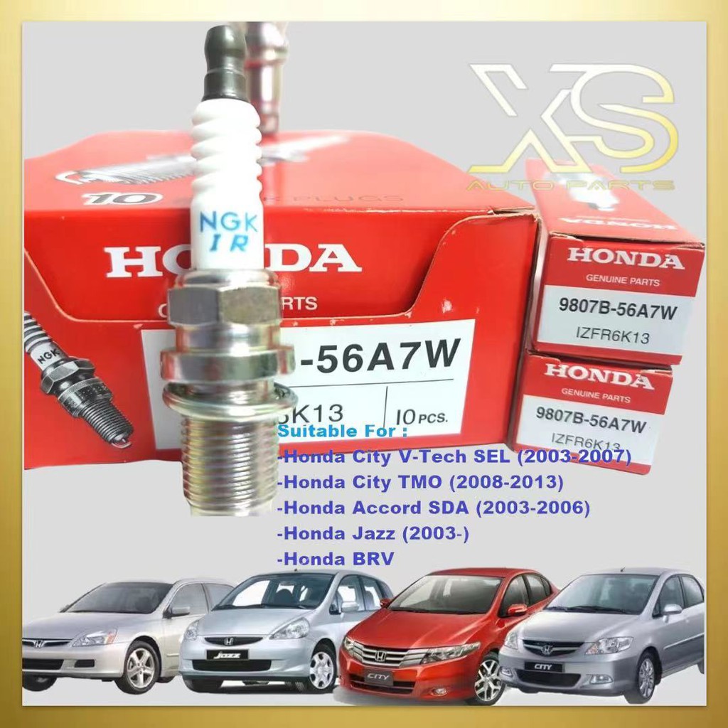 หัวเทียน HONDA 9807B-56A7W (IZFR6K13)-Honda City SEL TMO (2003-2013) /Jazz / Accord V-tech SDA / BRV
