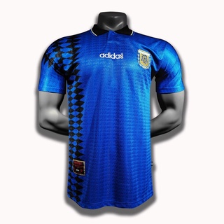 เสื้อกีฬาแขนสั้น ลายทีมชาติฟุตบอล Argentina away 1994 season คุณภาพสูง สําหรับผู้ชาย AAA