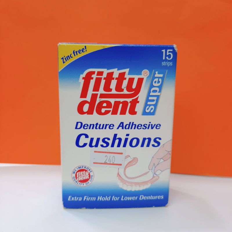 Fittydent ฟิฟตี้เดนท์ แผ่นกาวติดฟันปลอม (15 ชิ้น/กล่อง)
