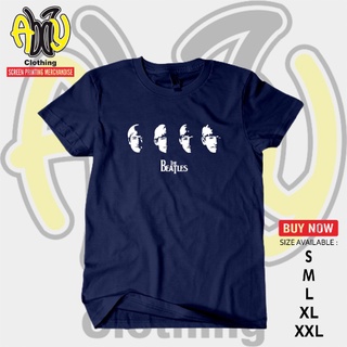 เสื้อยืดแขนสั้น ผ้าฝ้าย พิมพ์ลาย THE BEATLES Combed 30s สีดํา สีน้ําตาลเข้ม สไตล์เรโทร สําหรับผู้ชายสามารถปรับแต่งได้