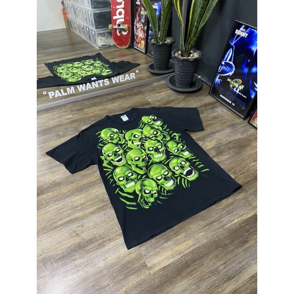 Liquid blue skull pile 2001