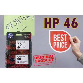 HP 46 Black / Tri-Color Original Ink หมึกตลับของแท้💯