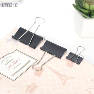 Leo310 Bag Clips Wear Resistant Stainless Steel Iron Binder for Food Clothes Office Household School Black