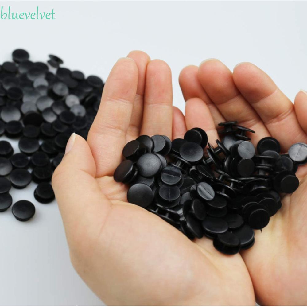BLUEVELVET 4 sizes Black Ornaments Back Piece Button Accessories Black