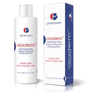 Visaderm Cleansing Tonic acne care โลชั่น โทนเนอร์เช็ดเครื่องสำอาง ขนาด  200ml.