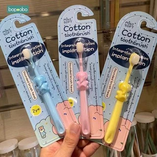 MW003 👧แปรงสีฟันเด็กขนนุ่ม👶🏻มีที่แปรงลิ้น ฉลากอังกฤษ 10,000 เส้นใย