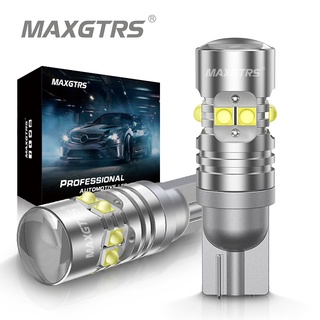 Maxgtrs หลอดไฟถอยหลังซีนอน LED W5W T10 XBD 194 168 W5W 2 ชิ้น สําหรับรถยนต์